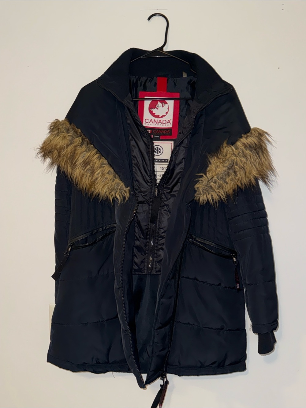 Canada Weather Gear Womens Double Full-Zip Puffer Jacket size S/P